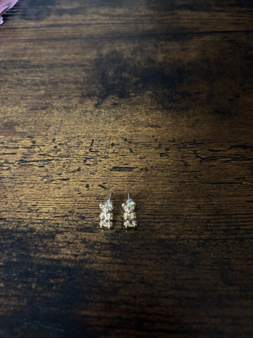 Faux Gold Gummy Bear Stud Earrings